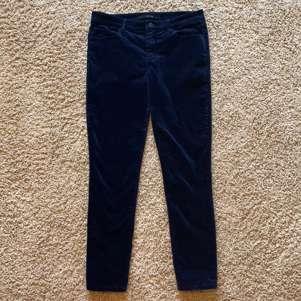 Joe’s Jeans Blue Velvet Skinny Cropped Pants Size 28